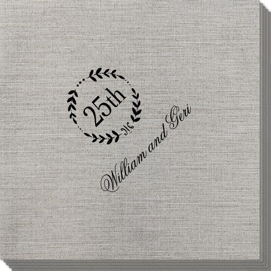 25th Wreath Bamboo Luxe Napkins